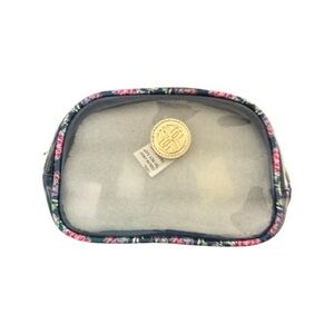 Lilly Pulitzer Clear Cosmetic Travel Bag – Navy Floral Print